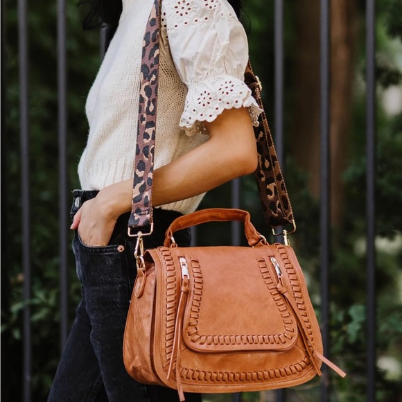 classy cloth Handbags - BRAND NEW Kristi Purse and Adjustable Leopard Strap~ in Camel🧡